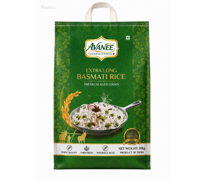AVANEE Golden Sella Extra Long Basmati Rice 5kg bag front packaging with premium golden grains and brand logo