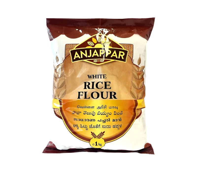 Anjappar White Rice Flour 1kg – Finely Ground Rice Powder for South Indian Recipes & Gluten-Free Cooking | AnuHita Groceries