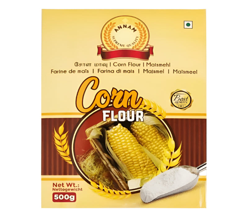 Annam corn flour 500g – fine corn flour for thickening gravies, soups, and preparing baking recipes