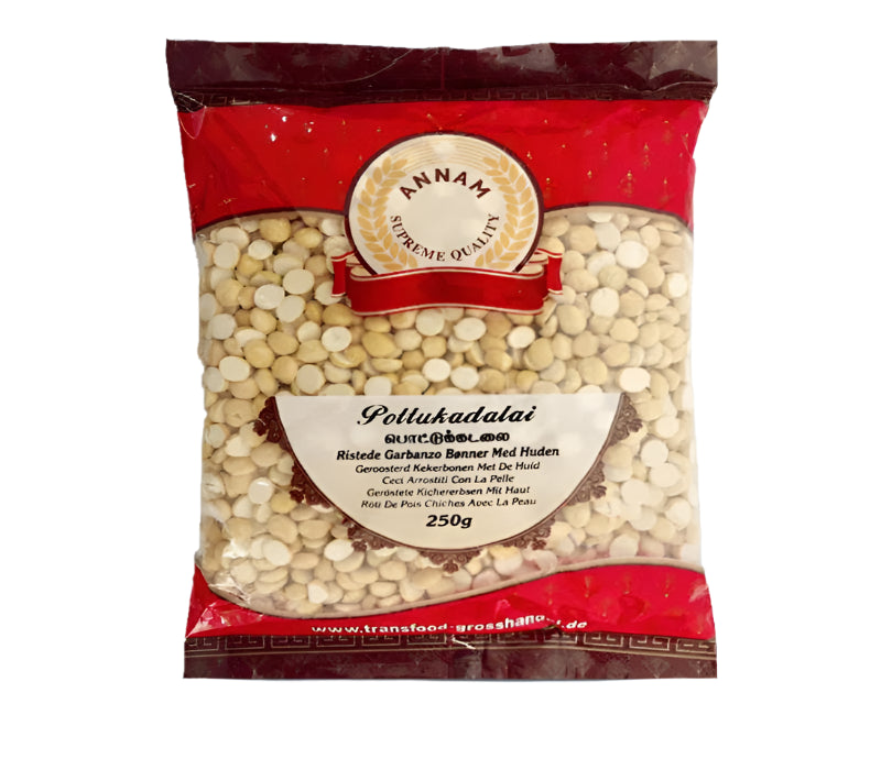 Annam Pottukadalai 500g – Roasted Gram | Fried Bengal Gram | South Indian Cooking Ingredient