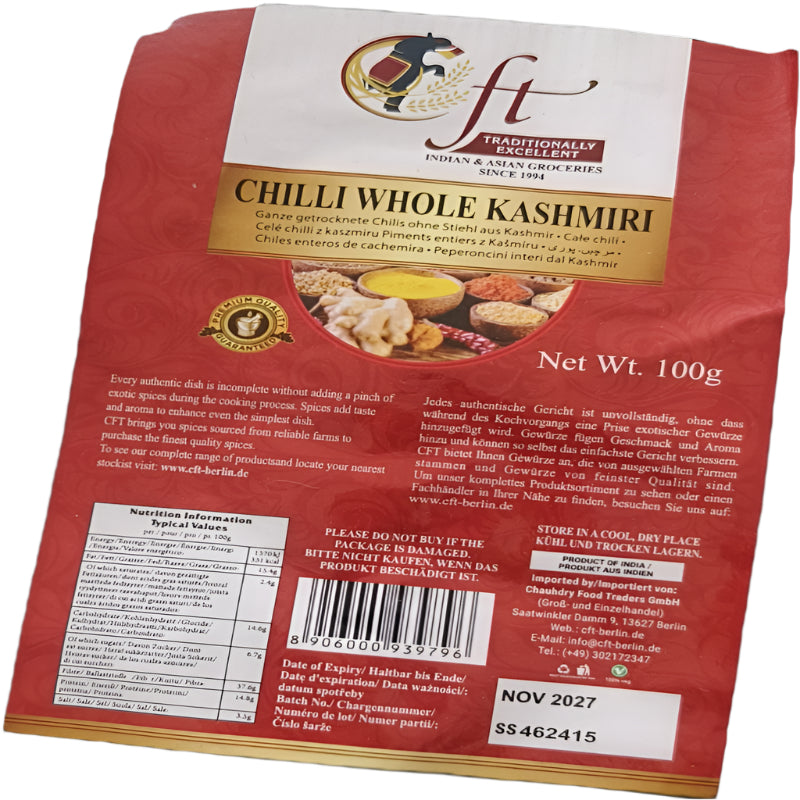 Whole birds eye chilli – fiery hot whole red chillies for adding intense heat to Indian curries, chutneys, and spice blends