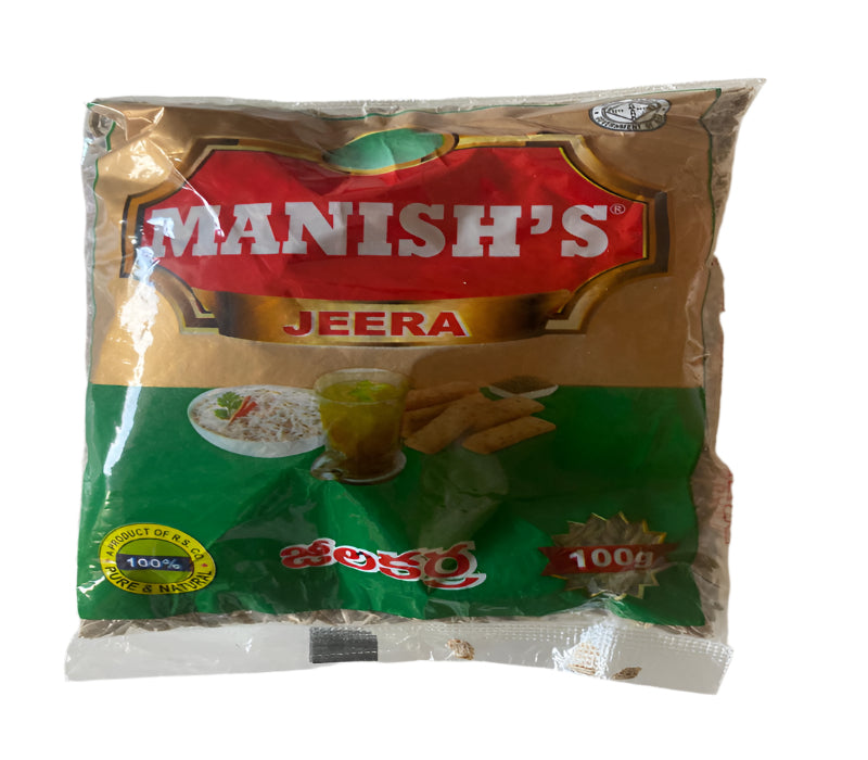 Manish's Jeera packaging on a white background