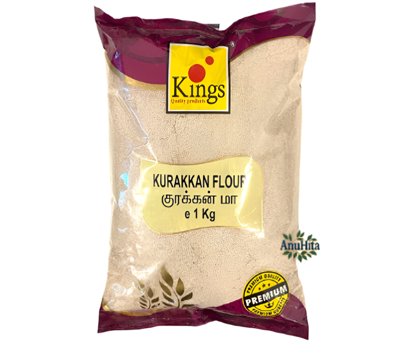 Kings Ragi Flour 1kg – Gluten-Free Finger Millet (Kurakkan) Flour in Hygienic Pack – Ideal for Ragi Dosa, Mudde, and Healthy Recipes