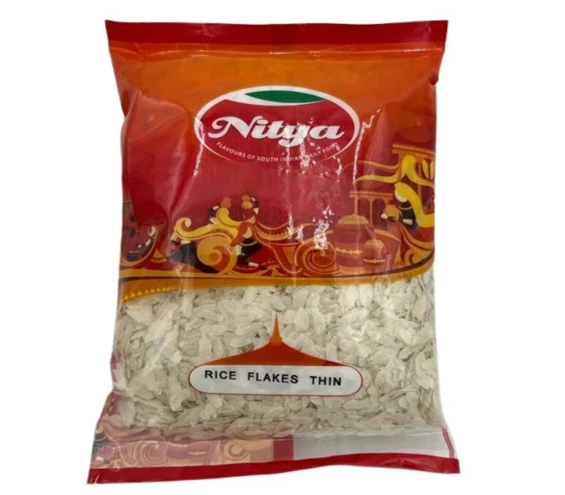 Thin white poha 500g pack – Indian rice flakes for breakfast recipes like aval upma and chivda