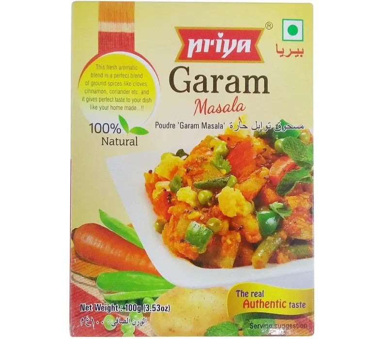 Priya garam masala powder 100g pack β aromatic Indian spice blend for curries, gravies, and rice dishes