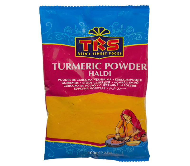 TRS haldi powder 100g – high-quality turmeric powder for curries, rice dishes, and traditional Indian cooking