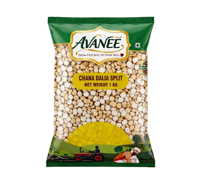 AVANEE Chana Daliya Split (Roasted Gram Split / Pottukadalai) – 1 KG
