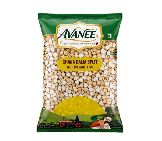 AVANEE Chana Daliya Split (Roasted Gram Split / Pottukadalai) – 1 KG