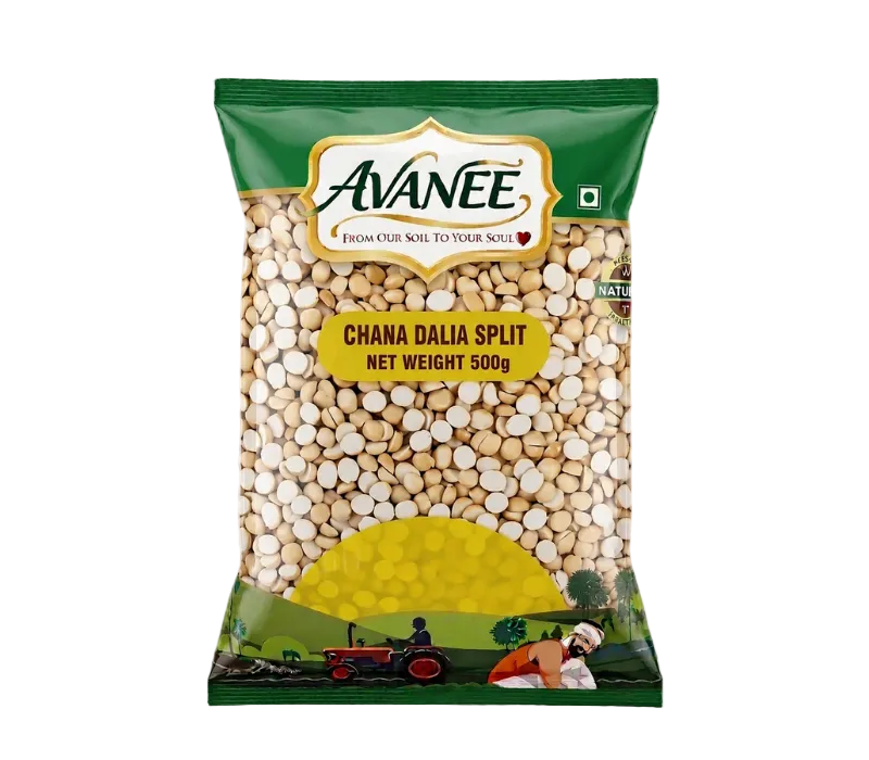 AVANEE Chana Daliya Split 500 G Roasted Gram Split package