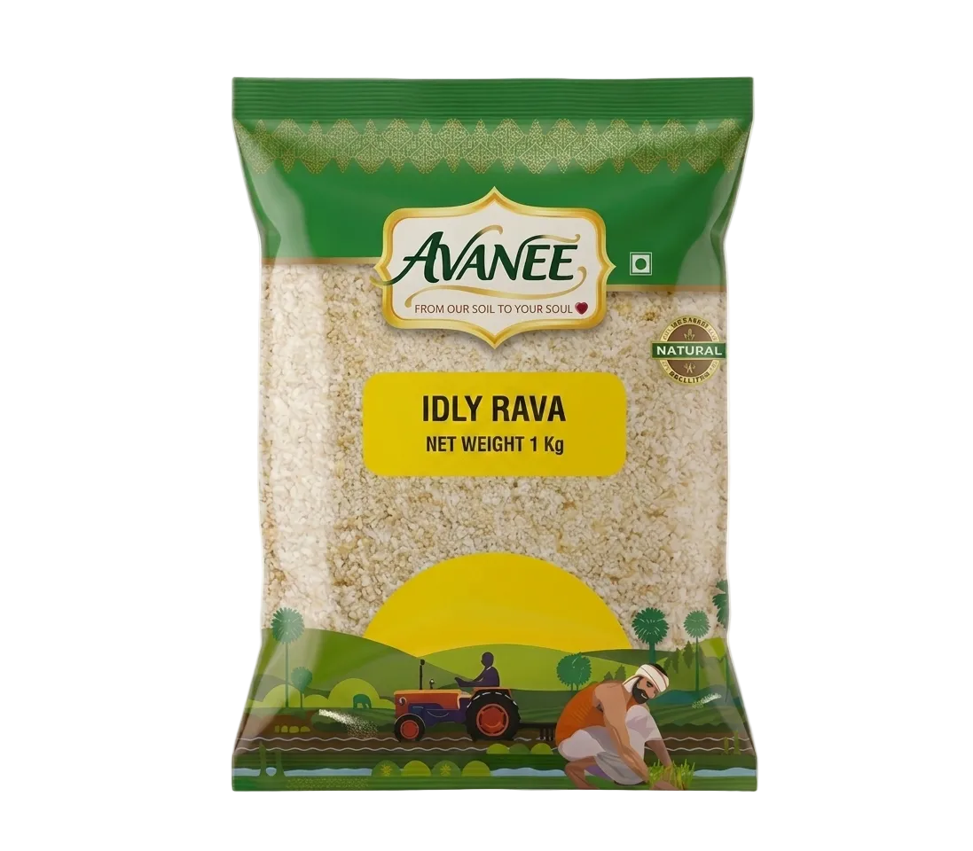 AVANEE Premium Idli Rava 1kg package for soft idlis