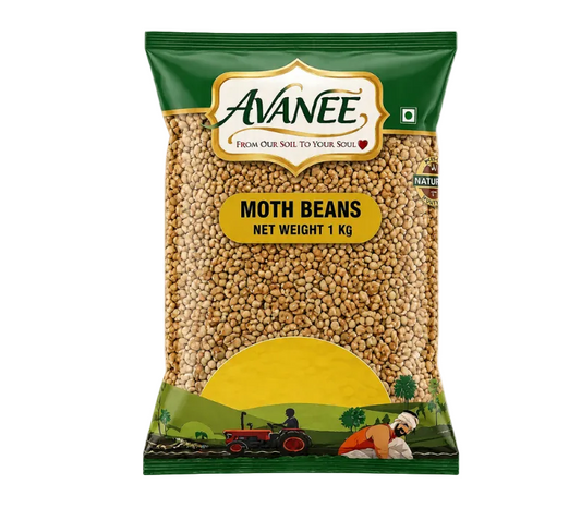 AVANEE Premium Moth Whole 1 KG Matki Moth Beans package