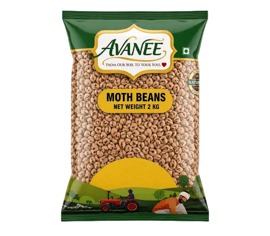 AVANEE Premium Moth Whole 2 KG Matki Moth Beans family pack package