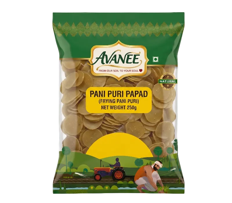 AVANEE Frying Panipuri 250g pack of ready-to-fry golgappa pellets