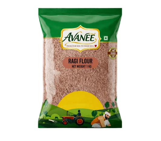 AVANEE Pure Ragi Flour 1 KG Finger Millet Atta package