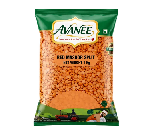AVANEE Premium Masoor Whole 1 KG Sabut Masoor Dal package