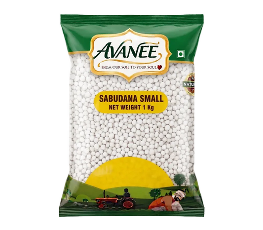 AVANEE Small Sabudana 1 KG Mini Tapioca Pearls package