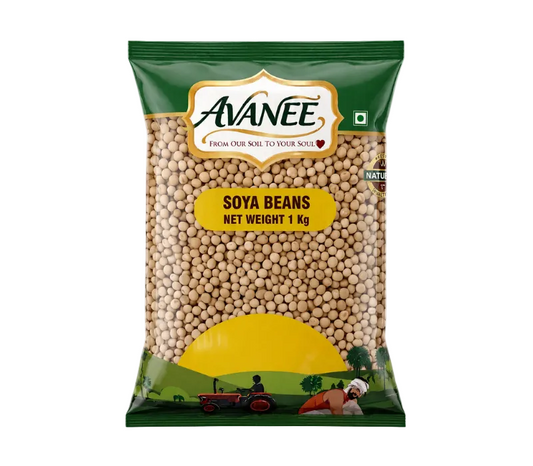 AVANEE Premium Soya Beans 1 KG Whole Yellow Soybeans package