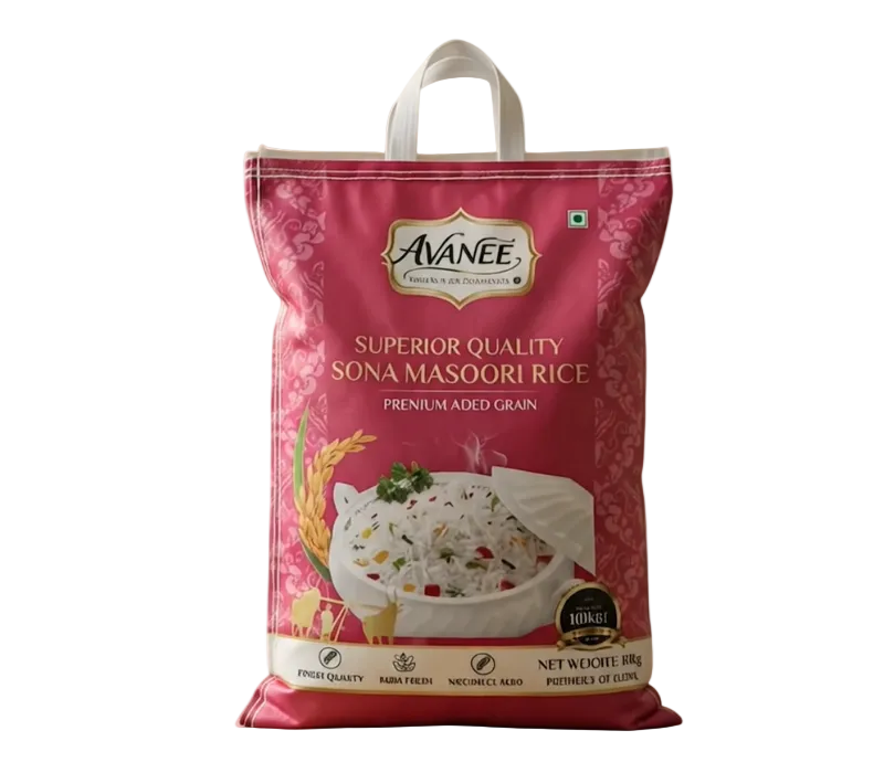 AVANEE Sona Masoori Rice 10kg bag front view with brand packaging