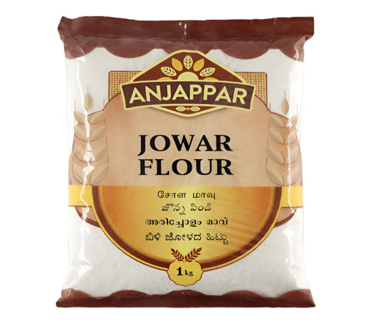 Anjappar Jowar Flour 1kg – Gluten-Free Sorghum Atta for Healthy Indian Recipes | AnuHita Groceries