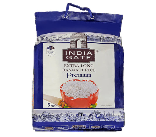 India Gate Premium Basmati Rice 5kg pack – authentic long grain
