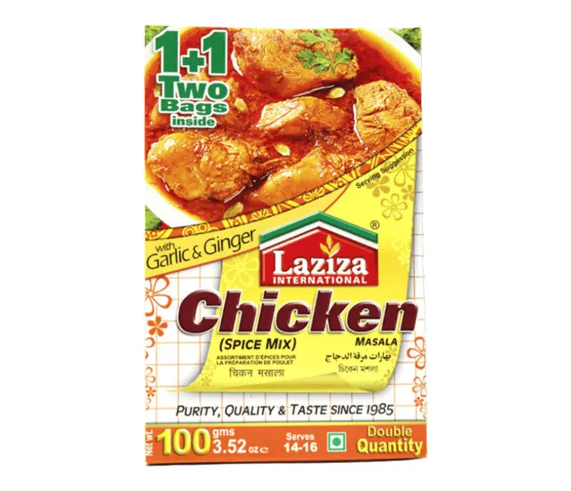 Laziza chicken masala 100g pack – flavorful spice mix for preparing rich and authentic chicken curry