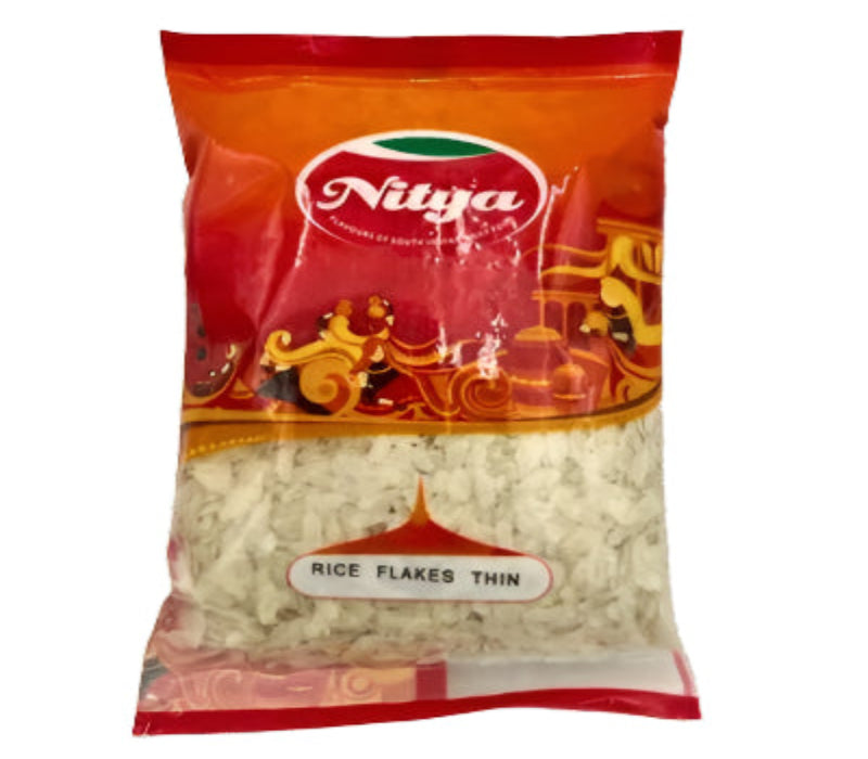 Thin white poha 400g pack – Indian rice flakes for breakfast recipes like aval upma and chivda