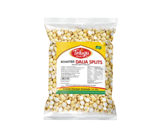 Telugu Roasted Dalia Splits 500g – Roasted Chana Dal for Chutneys & Snacks | AnuHita Groceries