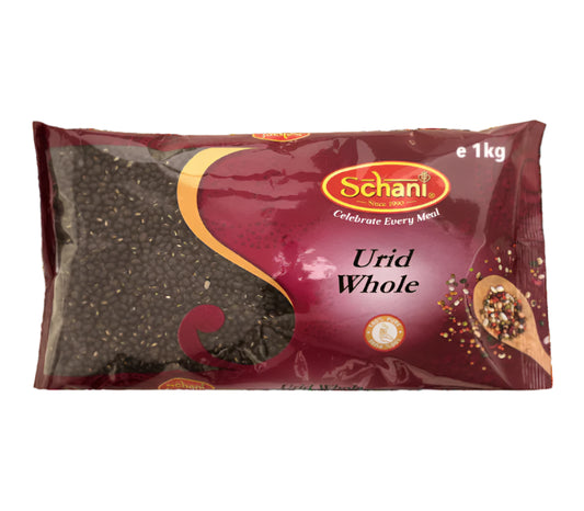Schani Urid Whole Beans 1kg – Black gram for traditional Indian dals, dosa, and vegetarian meals