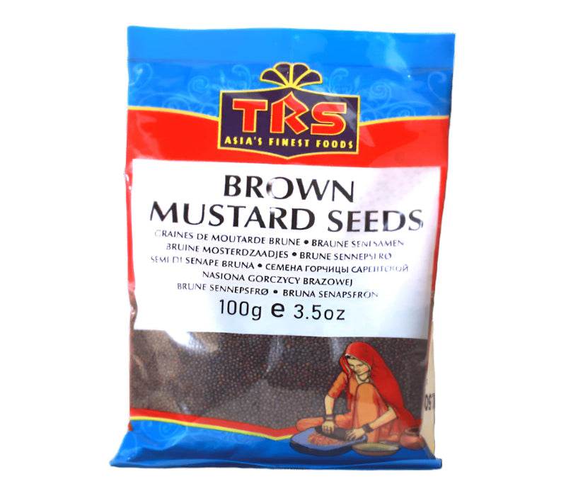 TRS brown mustard seeds 100g – spicy brown mustard seeds for tempering Indian curries, pickles, and spice blends