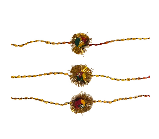 Handmade Glitter Thread Rakhis – Color, Sparkle & Soul