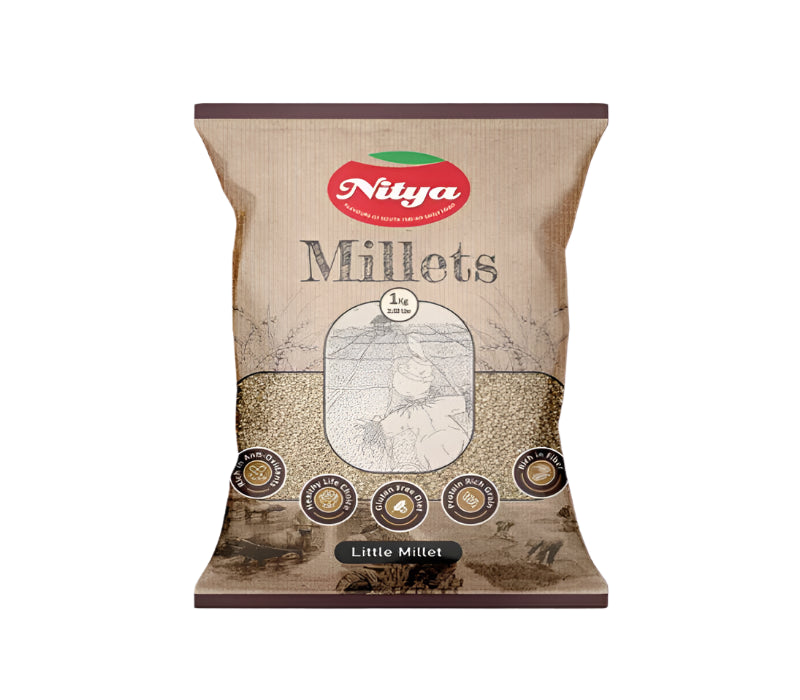 NITYA Samai (Little Millet) 1kg – Gluten-Free Kutki Grain for Healthy Indian Cooking and Diabetic Diets