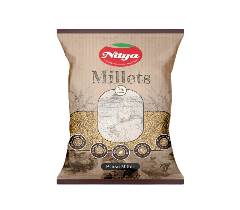 NITYA Proso Millets 1 Kg pack – gluten-free, natural Indian millet grain