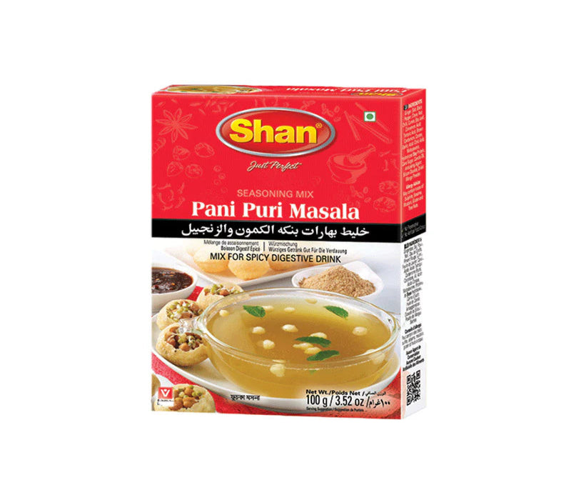 Shan pani puri masala 100g pack – authentic Indian spice mix for making tangy and spicy pani puri water