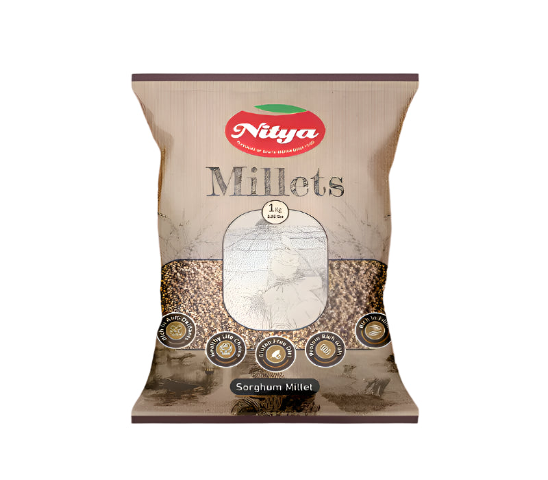 NITYA Sorghum Millets 1 Kg pack – gluten-free whole grain Jowar