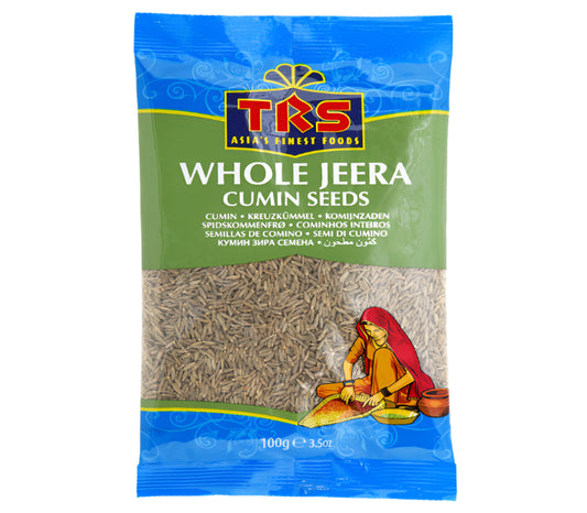 TRS Whole Jeera (Cumin Seeds) 100g – Aromatic Indian spice for cooking, tadka, and jeera water